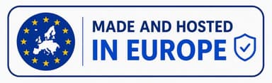 Made and hosted in Europe